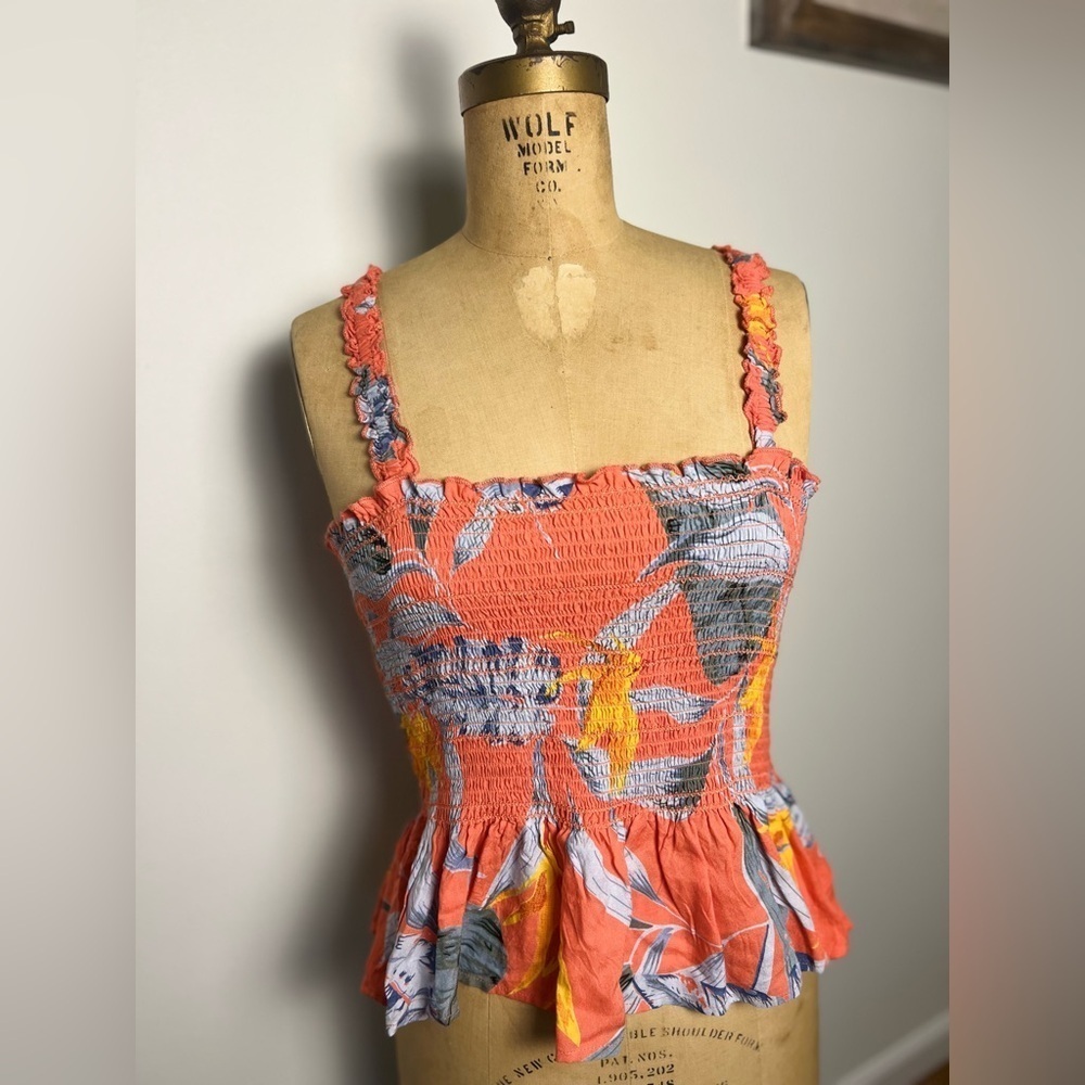 Patrons of Peace smocked tank top size large nwt